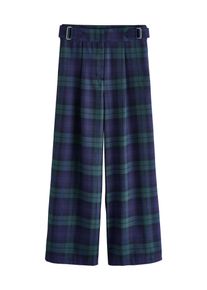 next Bundfaltenhose 'Smart' Damen Gr&ouml;&szlig;e 50 navy / gr&uuml;n