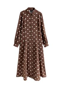 next Kleid Damen Gr&ouml;&szlig;e 52 schoko / wei&szlig; Winterkleid