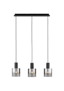 Dieter Knoll Collection Dieter Knoll Hängeleuchte , Schwarz , Metall, Glas , 20x120x90 cm , Lampen & Leuchten, Innenbeleuchtung, Hängelampen, Pendelleuchten