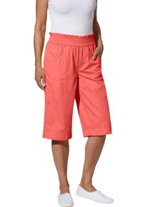 Damen Jeansbermudas mit gesmoktem Dehnbund grapefruit