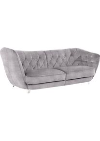 Big-Sofa »Retro« stylischer Hochlehner , grau , LEONIQUE