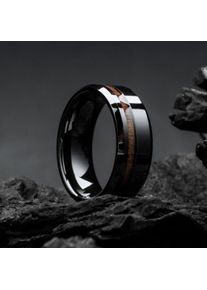 Holzkern Rings Men Keramik und Walnuss