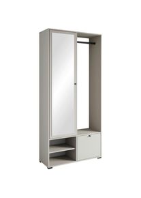P & B Garderobe , Beige, Kaschmir , Holzwerkstoff , 90x190x33 cm , FSC , Garderobe, Garderobensets & -serien, Garderoben-Set