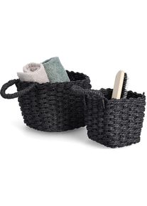 Aufbewahrungskorb mit Hängefunktion , schwarz , zeller Present