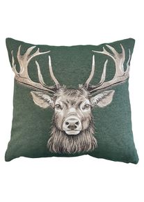 Kissenhülle »CIERVO« ohne Füllung, Gobelin , grün , Home Wohnideen , Obermaterial: 53% Baumwolle, 47% Polyester