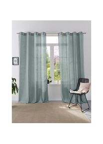 Home Affaire Collection, Home Affaire Collection Vorhang &raquo;Linsdorf&laquo; &Ouml;sen 1 Stk. tlg. Leinenstruktur, halbtransparent, gr&uuml;n, mint, Polyester