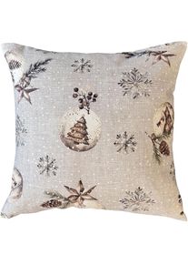 Kissenhülle »FELIZ NAVIDAD« mit Füllung, Dekostoff bedruckt , Home Wohnideen , Obermaterial: 50% Baumwolle, 50% Polyester. Füllung: 100% Polyester