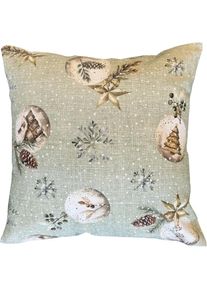 Kissenhülle »FELIZ NAVIDAD« mit Füllung, Dekostoff bedruckt , Home Wohnideen , Obermaterial: 50% Baumwolle, 50% Polyester. Füllung: 100% Polyester