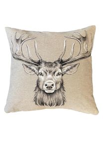 Kissenhülle »CIERVO« ohne Füllung, Gobelin , beige , Home Wohnideen , Obermaterial: 53% Baumwolle, 47% Polyester