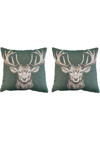 Kissenhülle »CIERVO« mit Füllung, Gobelin , Home Wohnideen , Obermaterial: 53% Baumwolle, 47% Polyester. Füllung: 100% Polyester