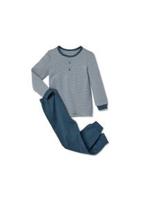 Tchibo - Pyjama pour enfant en maille interlock - B&eacute;b&eacute; - taille: 98/104 - blanc/bleu/&agrave; rayures
