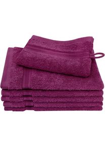 Dyckhoff, Waschhandschuh &raquo;Siena&laquo; mit Bord&uuml;re, vino, Frottier, B/L: 16 cm x 21 cm