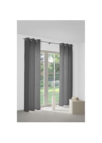 WIRTH, Vorhang &raquo;Neveres&laquo; &Ouml;sen 1 Stk. tlg., anthrazit, Jacquard, Baumwolle