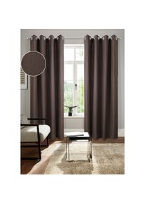 Bruno Banani, Vorhang &raquo;Lagan&laquo; &Ouml;sen 2 Stk. tlg. 2-er Set, gewebt, Microfaser, versch. Gr&ouml;ssen, einfarbig, Bestseller, braun, Polyester, Polyester