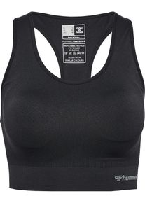 Hummel Sport-BH Damen, grau / schwarz, Gr&ouml;&szlig;e XS