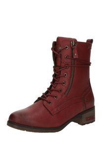 MUSTANG, Femmes Bottines à lacets, rouge foncé