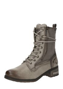 Mustang Schn&uuml;rstiefelette Damen, dunkelbeige / schoko, Gr&ouml;&szlig;e 38