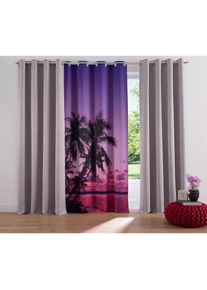 Verdunkelungsvorhang »Solana« Ösen 1 Stk. tlg. Vorhang, Gardine, Breite 280 cm, verdunkelnd, einfarbig, Raumteiler , grau , my home , Obermaterial:...