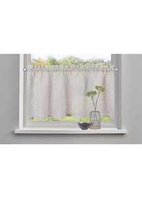 Scheibengardine »Louvelle« Stangendurchzug 1 Stk. tlg. Leinenoptik, Scheibengardine, modern, basic , my home , Obermaterial: 90% Polyester, 10% Leinen