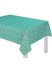 Tischdecke »Retro Floret« aus 100% Bio-Baumwolle , blau , Adam , Obermaterial: 100% Baumwolle