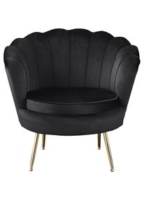 Salesfever , Damen , Loungesessel »Clam - Design Cocktailsessel« Prachtvoll extravagantes Design im Muschel-Look , schwarz , Muschel-Design Sessel...