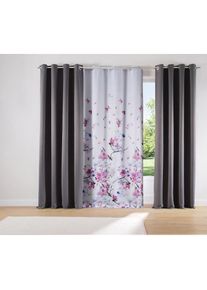 Verdunkelungsvorhang »Solana« Ösen 1 Stk. tlg. Vorhang, Gardine, Breite 280 cm, verdunkelnd, einfarbig, Raumteiler , grau , my home , Obermaterial:...