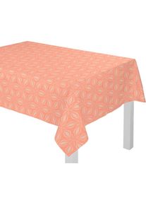 Adam, Tischdecke &raquo;Retro Floret&laquo; aus 100% Bio-Baumwolle, papaya, Bio-Baumwolle, 1 Stk.