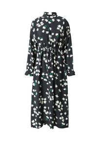 Object, Femmes Robe 'NUUK', vert gazon / noir / blanc