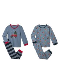 Tchibo - 2 Kinder-Pyjamas - Baby - Gr. 86/92 - dunkelblau
