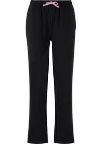 Damen Freizeitanzug mit Kontrast-Details schwarz-orchidee