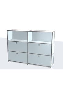 USM Haller Highboard mit 4 Klappen – QUICK SHIP - mattsilber
