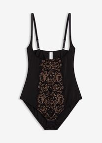 Body Shaper mit leichter Formkraft und Glitzergarn in schwarz, Gr&ouml;sse 50, bonprix