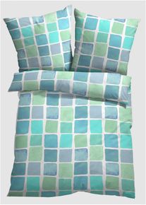 Baumwollmix-Bettw&auml;sche in blau, 135x200 cm, bonprix