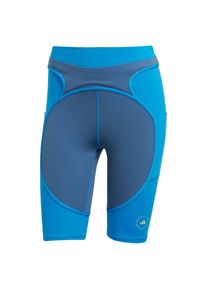 adidas by Stella McCartney, Femmes Pantalon de sport 'Two-tone Bike', bleu / saphir / citron vert