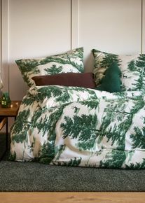 Bettwäsche mit Waldlandschaft in grün, 135x200 cm, bonprix