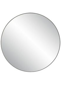Xora Wandspiegel , Schwarz , Glas , rund , 80x80x3.5 cm , Bsci , Spiegel, Wandspiegel