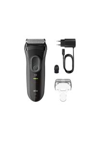 Braun, Gesichtshaarrasierer &raquo;Serie 3 3000S&laquo; Gesicht, grau, Pr&auml;zision in jedem Detail: Der schmale Rasierkopf bietet eine einfache Rasur, auch an 