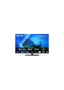 Philips , OLED-Fernseher »65OLED808/12« 164 cm/65 ′′ , schwarz , 4 x 10 W-Lautsprecher und 30 W-Subwoofer mit AI-Sound, Dolby Atmos, Night Mode, DTS..