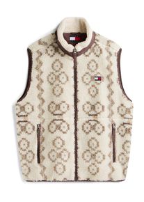 Tommy Jeans, Hommes Gilet, &eacute;cru / marron / noisette / rouge