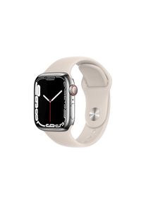 Apple , Smartwatch »Serie 7, GPS, 41 mm Edelstahlgehäuse mit Sportarmband« ( ) Watch OS , bunt