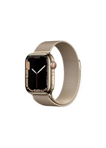 Apple , Smartwatch &raquo;Serie 7, GPS, 41 mm Edelstahlgeh&auml;use mit Milanaise-Armband&laquo; ( ) Watch OS , goldfarben