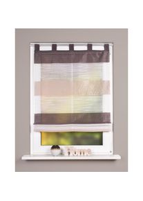 Raffrollo »GABI« mit Schlaufen freihängend Effektvoile , grau , Home Wohnideen , Obermaterial: 100% Polyester