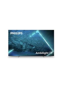 Philips , OLED-Fernseher »65OLED707/12, 65 OLED-TV« 164,45 cm/65 ′′ , silberfarben , 3.5 mm Klinke/Bluetooth/CI+ Steckplatz/HDMI/RJ-45...