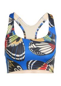 adidas Performance, Femmes Soutien-gorge de sport 'Adidas x Farm', bleu / vert clair / rouge / noir