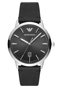 Emporio Armani, Hommes Montre &agrave; affichage analogique, noir / argent