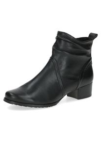 Caprice , Damen , Stiefelette , Blockabsatz, Ankleboots, Komortschuh in Weite H (= sehr weit) , schwarz , Stiefelette mit modischen Raffungen am...
