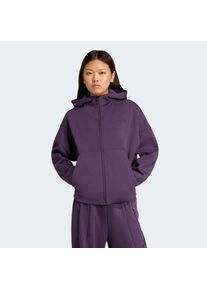 adidas Sportswear, Unisex, adidas Sportswear Kapuzensweatshirt &raquo;W Z.N.E. FZ&laquo;, aurora plum, XL, Dieser sportliche Z.N.E. Zip-Hoodie ist teilweise aus 