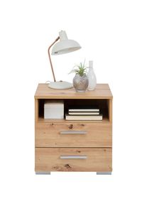 CARRYHOME Nachttisch , Eiche Artisan , Kunststoff , 2 Schubladen , 45x47x35 cm , Schlafzimmer, Nachttische