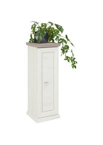 Hom&acute;in Hom`in Blumenst&auml;nder , Grau, Weiss , Holzwerkstoff , 30x85x30 cm , Wohnzimmer, Wohnzimmertische, Blumentische