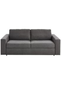Novel Schlafsofa , Graphitfarben , Textil , 198x84x98 cm , Oeko-Tex&reg; Standard 100 , Liegefunktion, R&uuml;cken echt , Wohnzimmer, Sofas & Couches, Schlafsofas